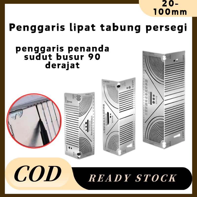 

Penggaris lipat tabung persegi baja persegi lipat sudut busur 90 derajat penggaris gambar tabung persegi multifungsi menjadi artefak penanda busur sudut siku-siku