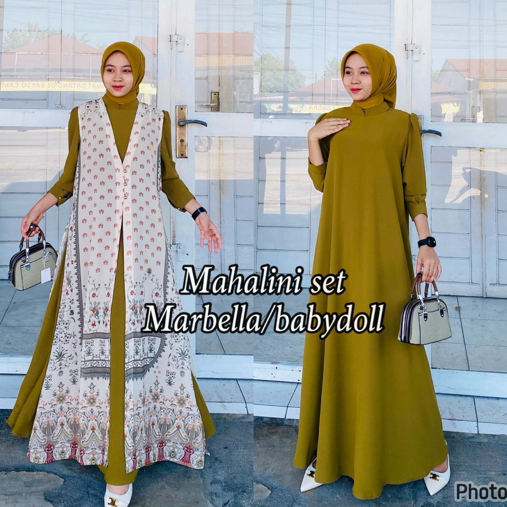 MAHALINI SET / GAMIS TERBARU /DRES KEKINIAN