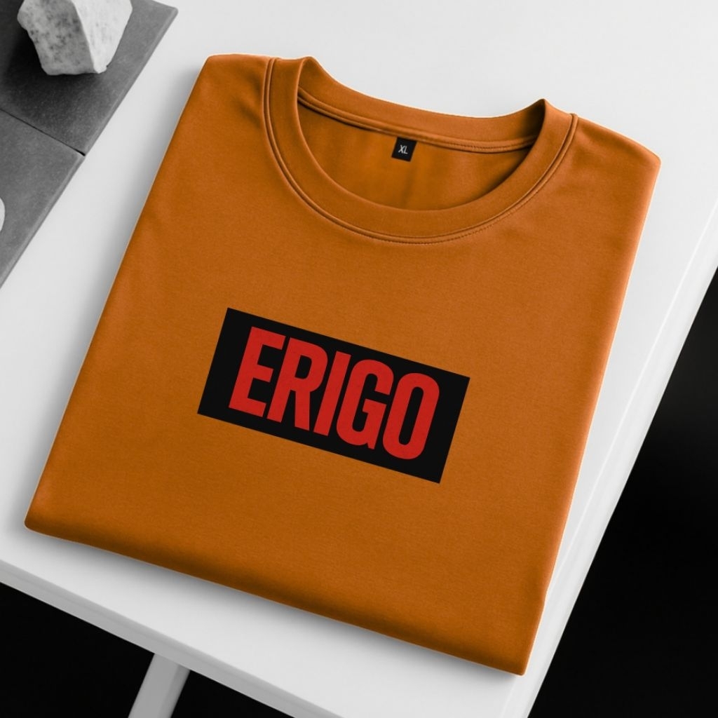 COD Kaos Baju Erigo BG black T-shirt Premium Quality Lengan Pendek Pria Wanita