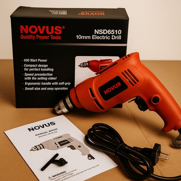 NOVUS BOR TANGAN LISTRIK 10MM BOLAK BALIK