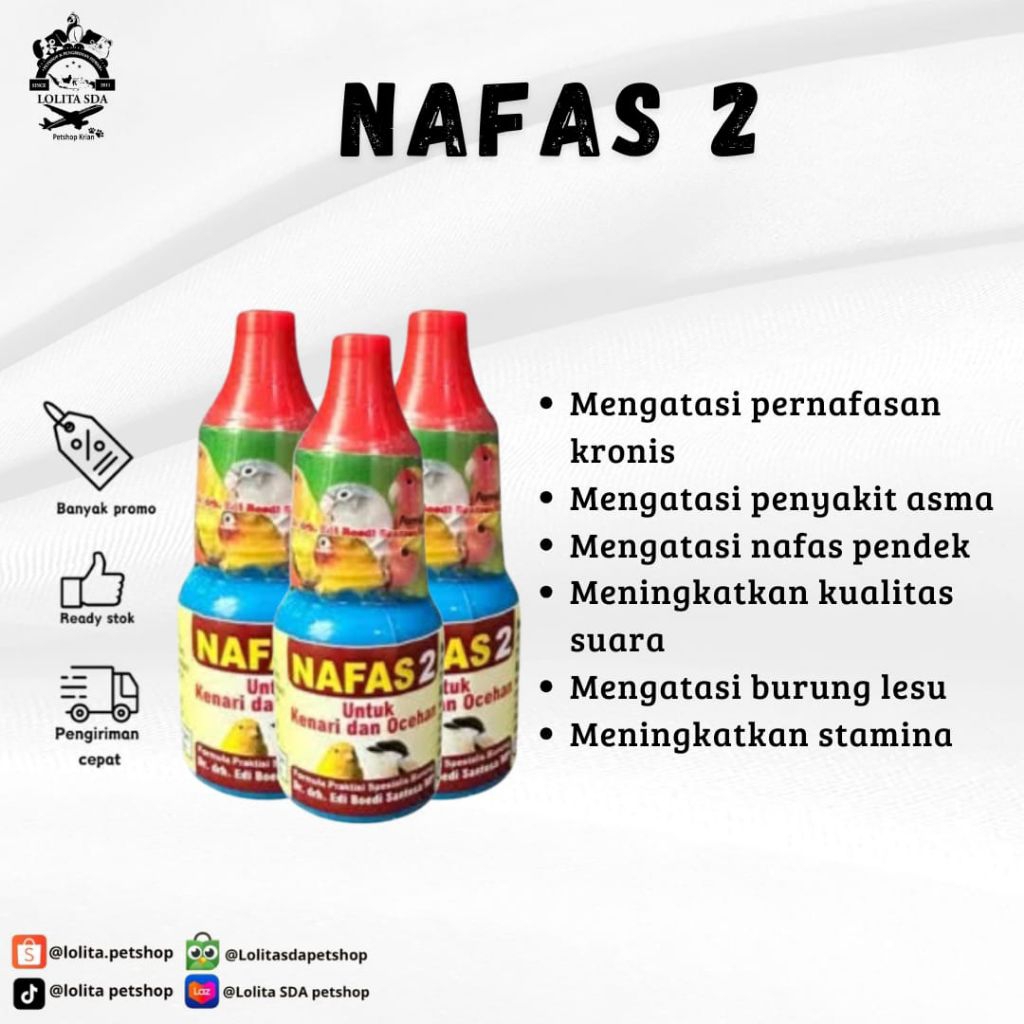 NAFAS 2 (Obat khusus burung kenari/ocehan) ORI