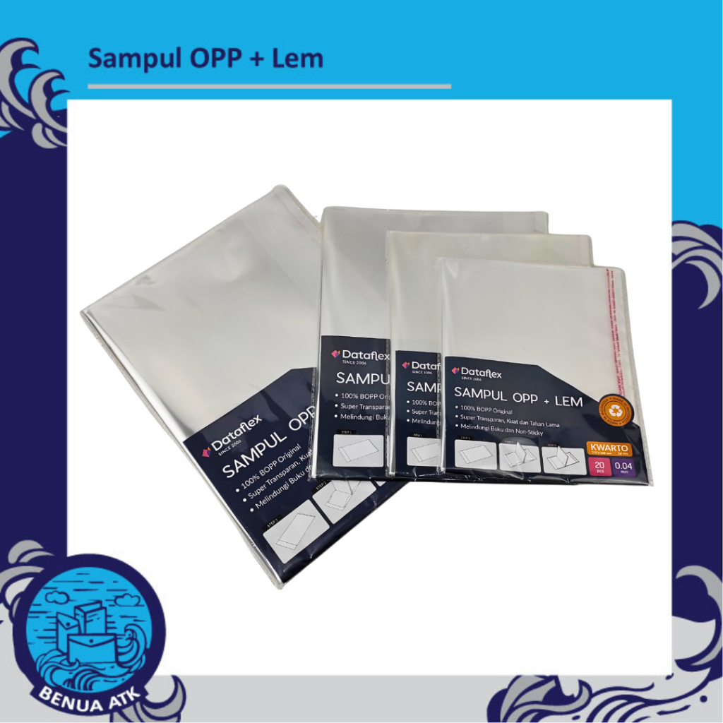 

Sampul Buku OPP + Lem (Isi 20 pcs)