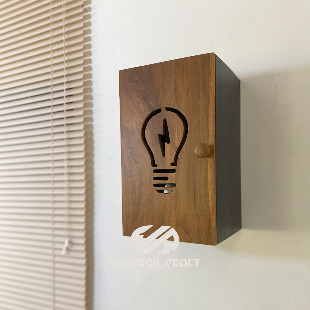 Wuragil.craft - Box Cover KWH Meteran Listrik pasca bayar tempat meteran listrik kayu estetik