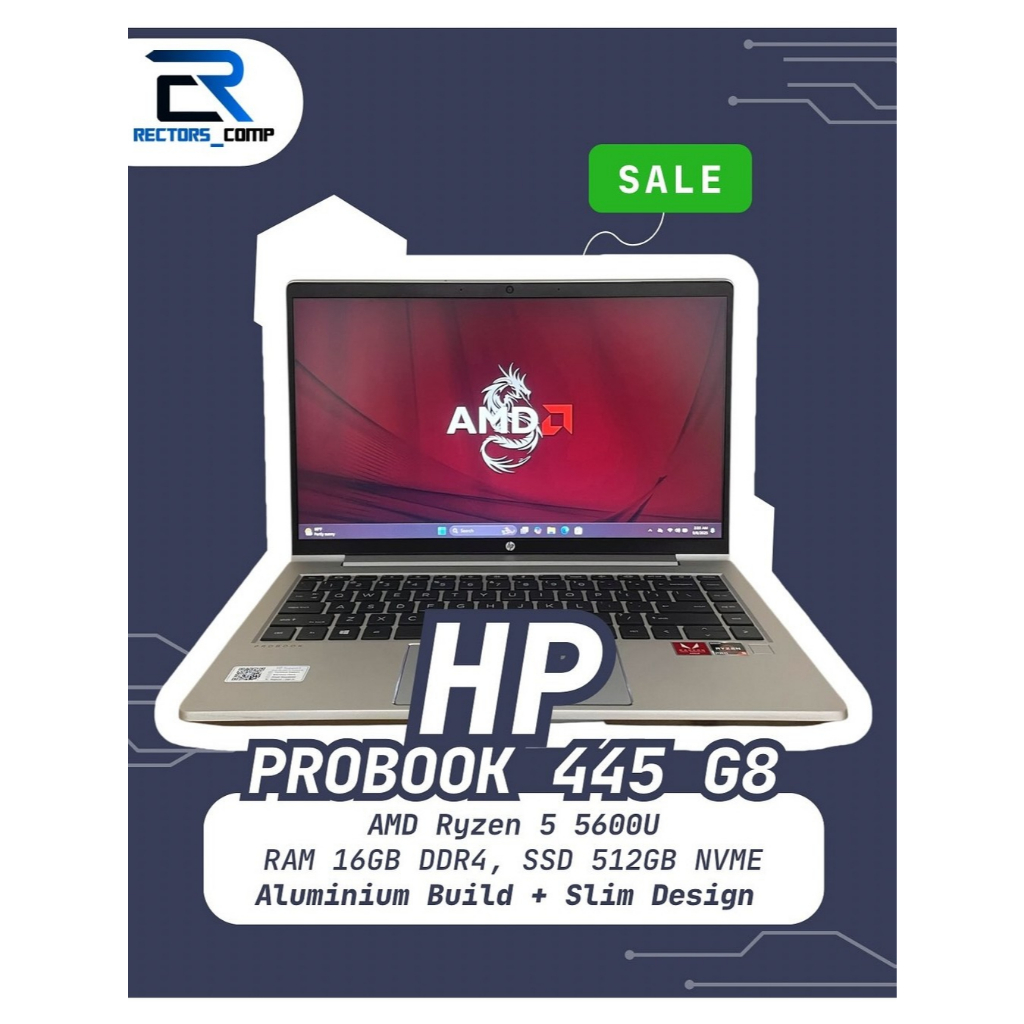 HP Probook 445 G8 - AMD Ryzen 5 5600U, 16GB RAM