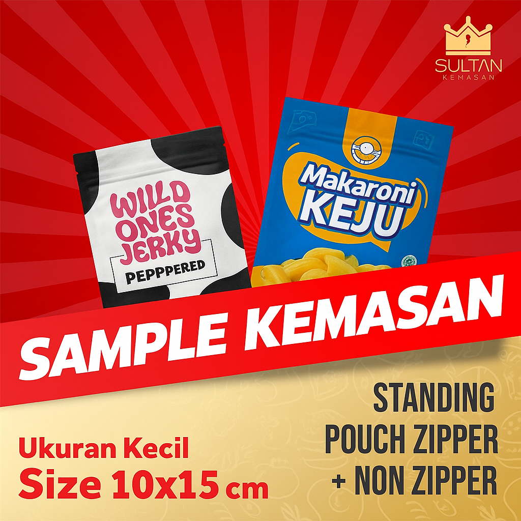 Sample Kemasan Standing Pouch 10x15 Full Print