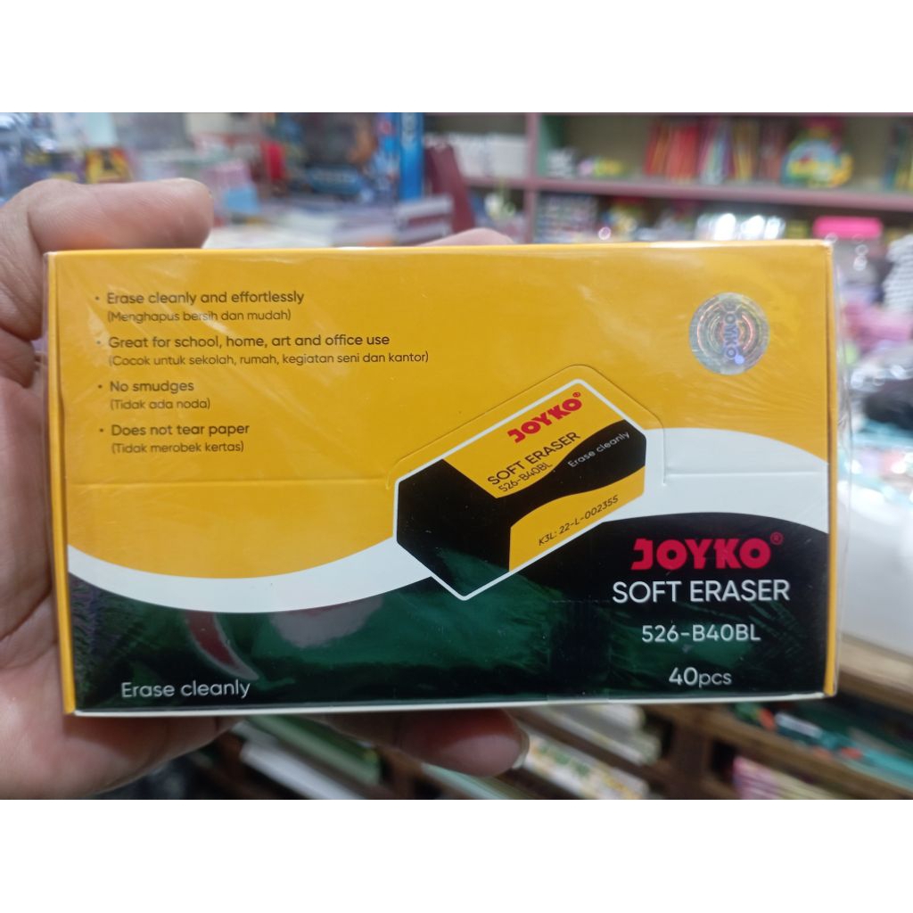 

Penghapus/ Eraser Merk Joyco/ Penghapus Gasing / Gasing penghapus isi 40 pcs per kotak