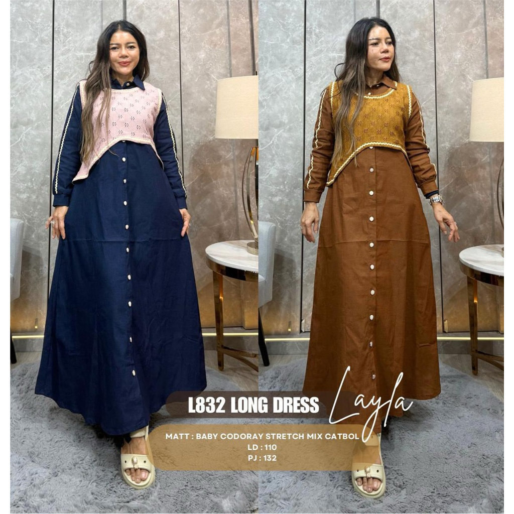 Gamis layla 832 / Gamis layla terbaru / Gamis layla katbol
