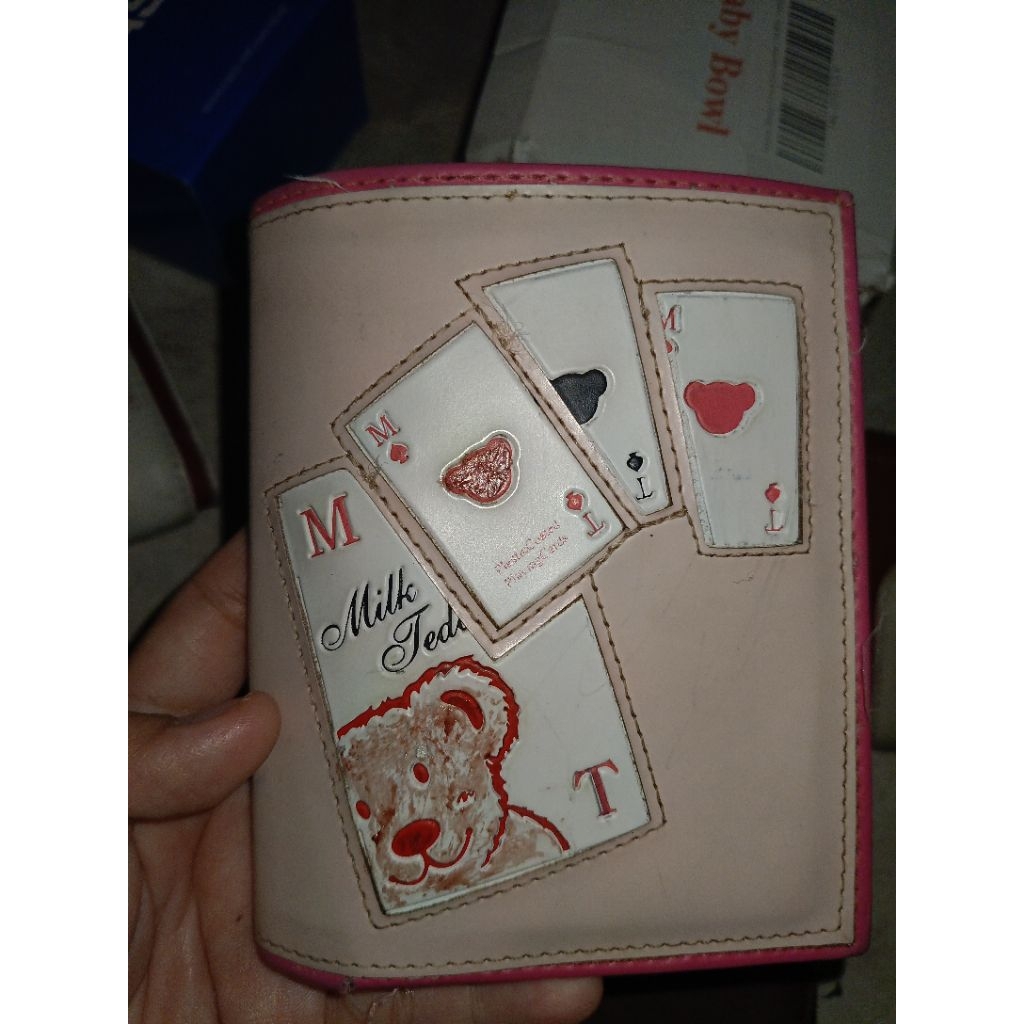 dompet milk teddy chatelain blue cross planet ocean pink jadul vintage second simple bukan ocil