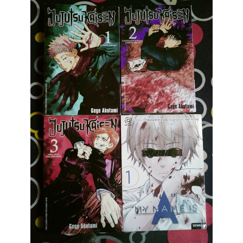 preloved komik jujutsu kaisen vol 1-3, my name is A