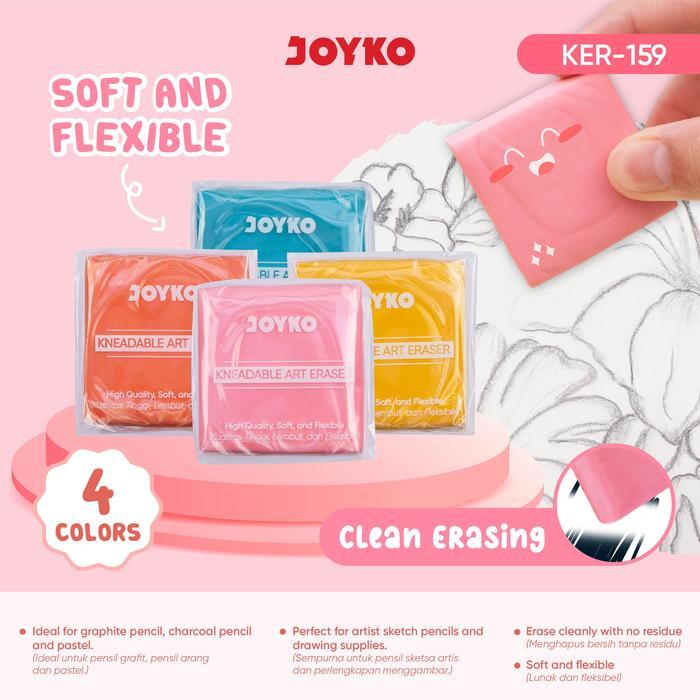 

JOYKO Kneadable Art Eraser Penghapus KER-159 Penghapus Kneaded Plastisin Elastis Fleksible Bisa Ditarik Dibentuk