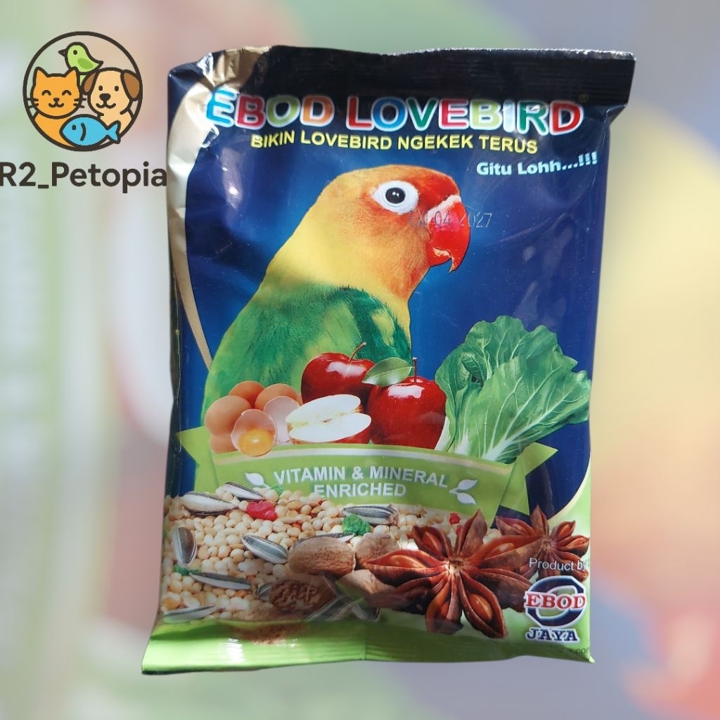 Ebod Lovebird – Pakan Bijian & Multivitamin untuk Lovebird