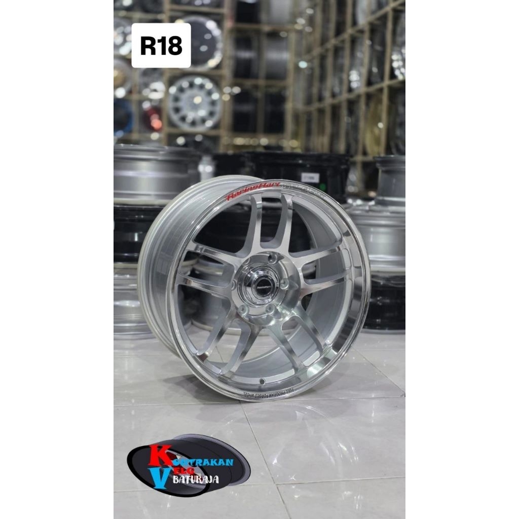 Velg Racing Hart CP035 R18 Silver Polish 6x139 ( Pajero Fortuner Dll)