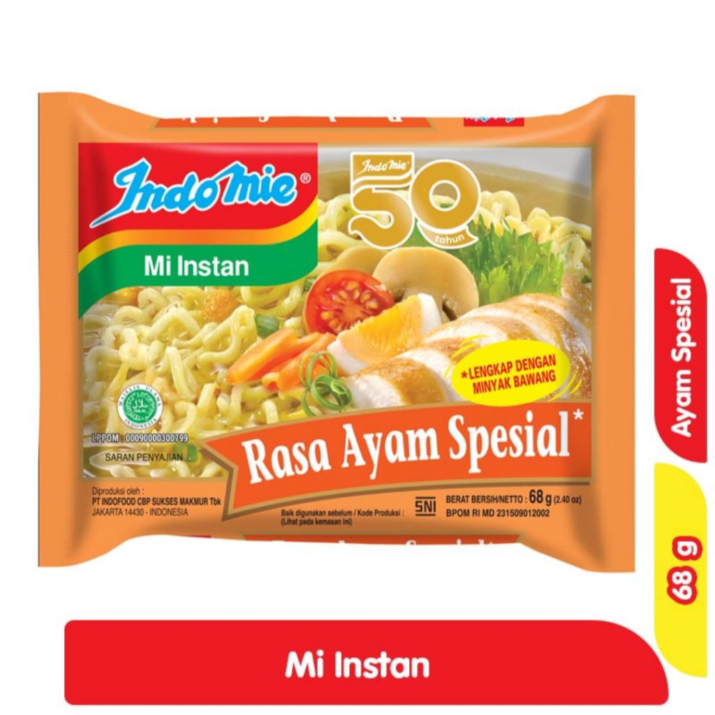 

Indomie Mi Instan Ayam Spesial 68 g