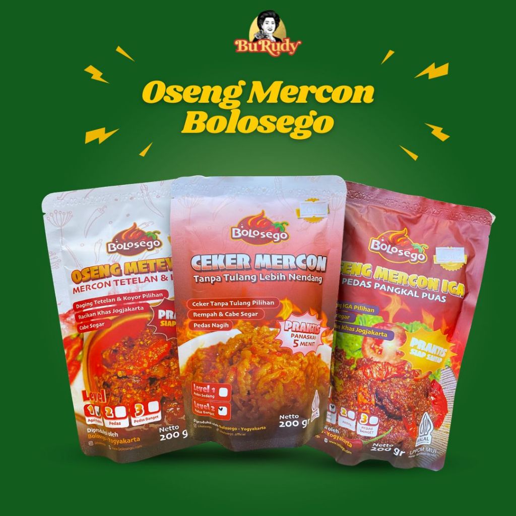 

Bolosego Oseng Pedas 200g – Oseng Mercon Iga | Ceker Tanpa Tulang | Oseng Meteyor Ready To Eat