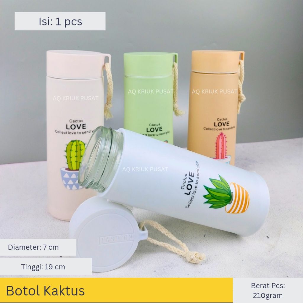 BOTOL KACA KAKTUS NON BOX