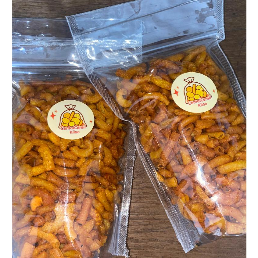 

MAKARONI Bantet / Pedas & Asin / Jajan Kiloan Kemasan 500gr,250gr,100gr / Kemasan Ziplock