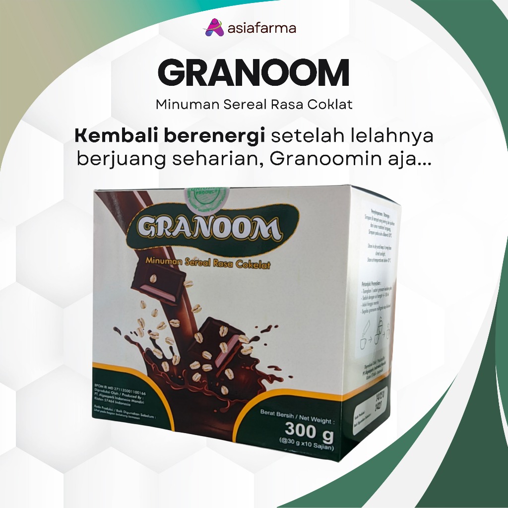 

GRANOOM Minuman Sereal Rasa Coklat 300gr (Isi 10 Sachet) Oatmeal Cokelat Susu
