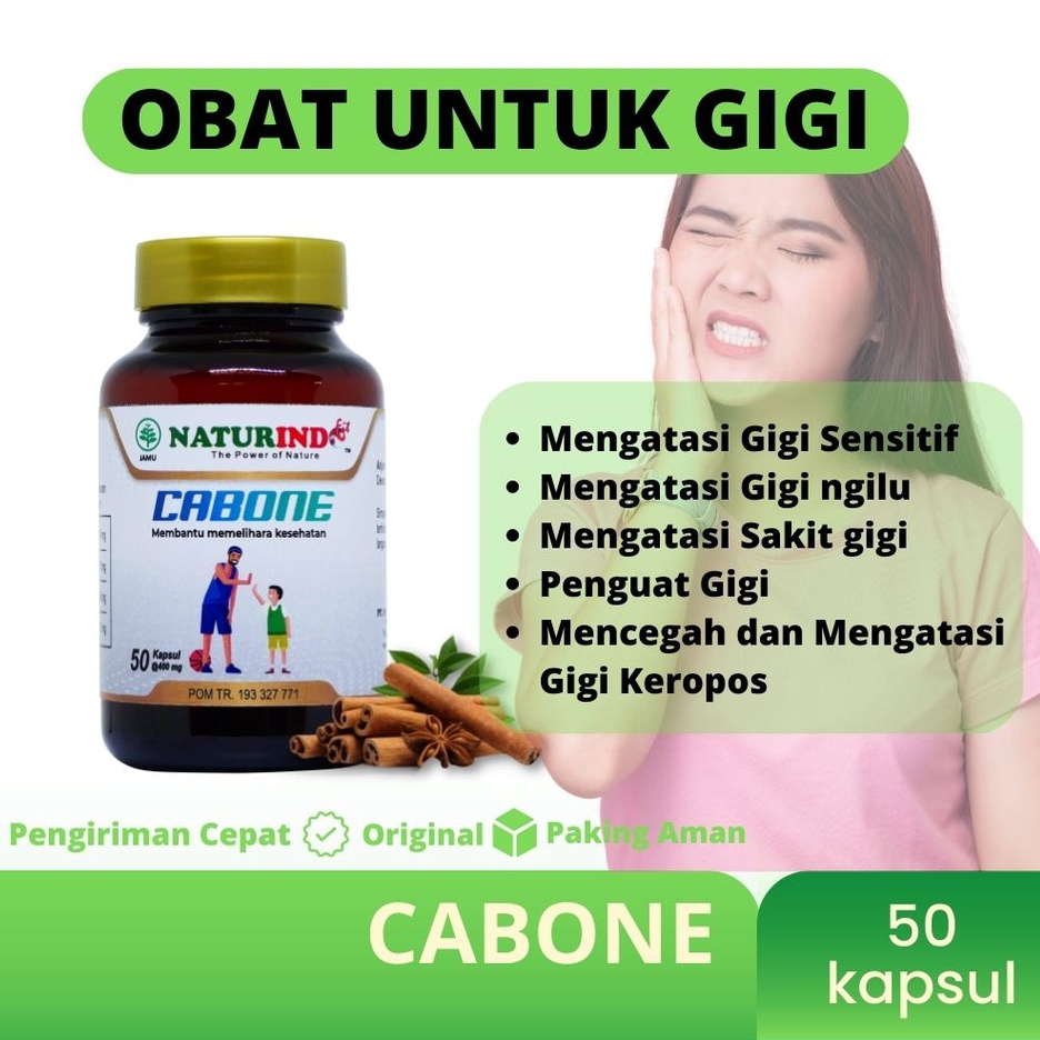 Penguat Gigi Kuat Pencegah Gigi Berlubang Keropos Goyang Nutrisi Gigi Cabone Naturindo