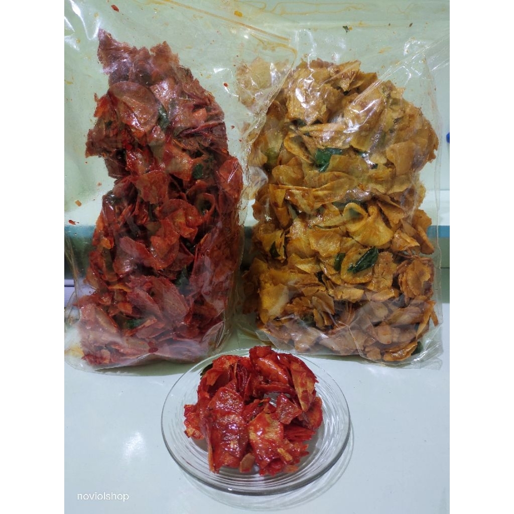 

kripik singkong sanjay rujak balado pedas manis daun jeruk cemilan renyah