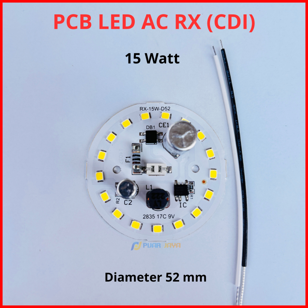PCB LED AC 15 Watt RX CDI Modul Mesin Lampu LED 15W PCB Lampu LED Nyala Super Putih
