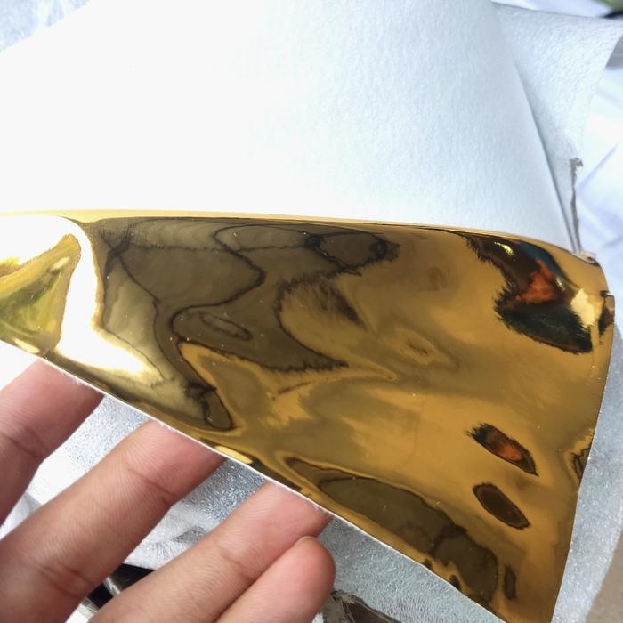 Kulit Sintetis Emas Silver / List Kain Emas Sofa Divan / Lis Emas Oscar PVC Gold (METERAN)