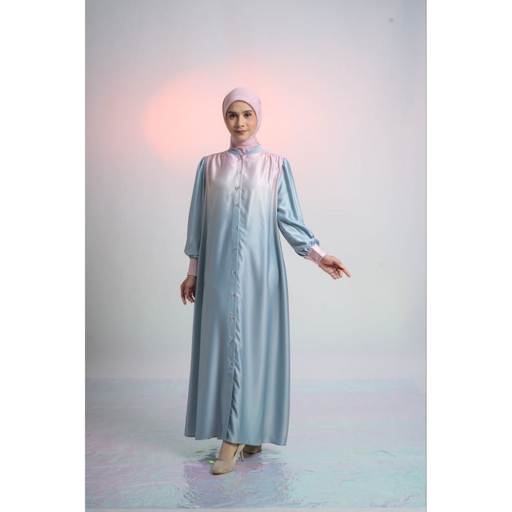 DAUKY New Arrival L Dress Ombre - Fashion Wanita Muslimah - Long Dress Wanita Simple Dan Mewah - Dre