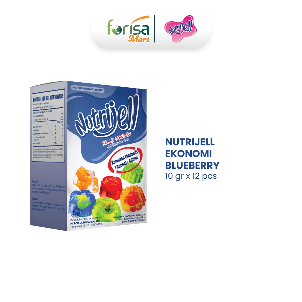 

Nutrijell Ekonomi Blueberry 10gr Box - 12 pcs