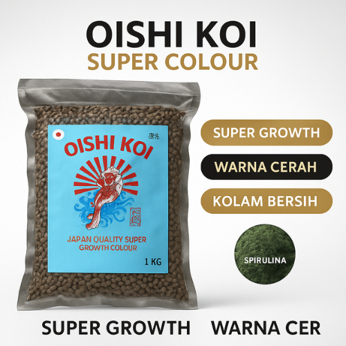 Oishi Koi Colour, Pakan Ikan koi Untuk warna size S Ukuran  3MM
