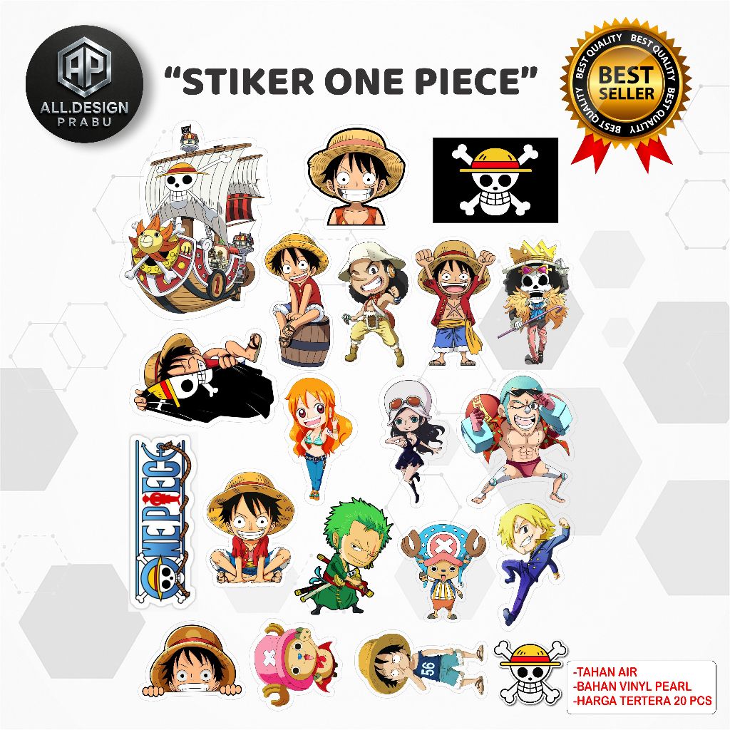

Stiker One piece Tahan air ( 20 pcs)