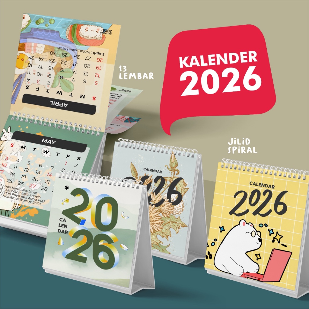 

KALENDER MINI 2026 | KALENDER MEJA MINI | SOUVENIR KALENDER MINI | KALENDER MINI AESTHETIC