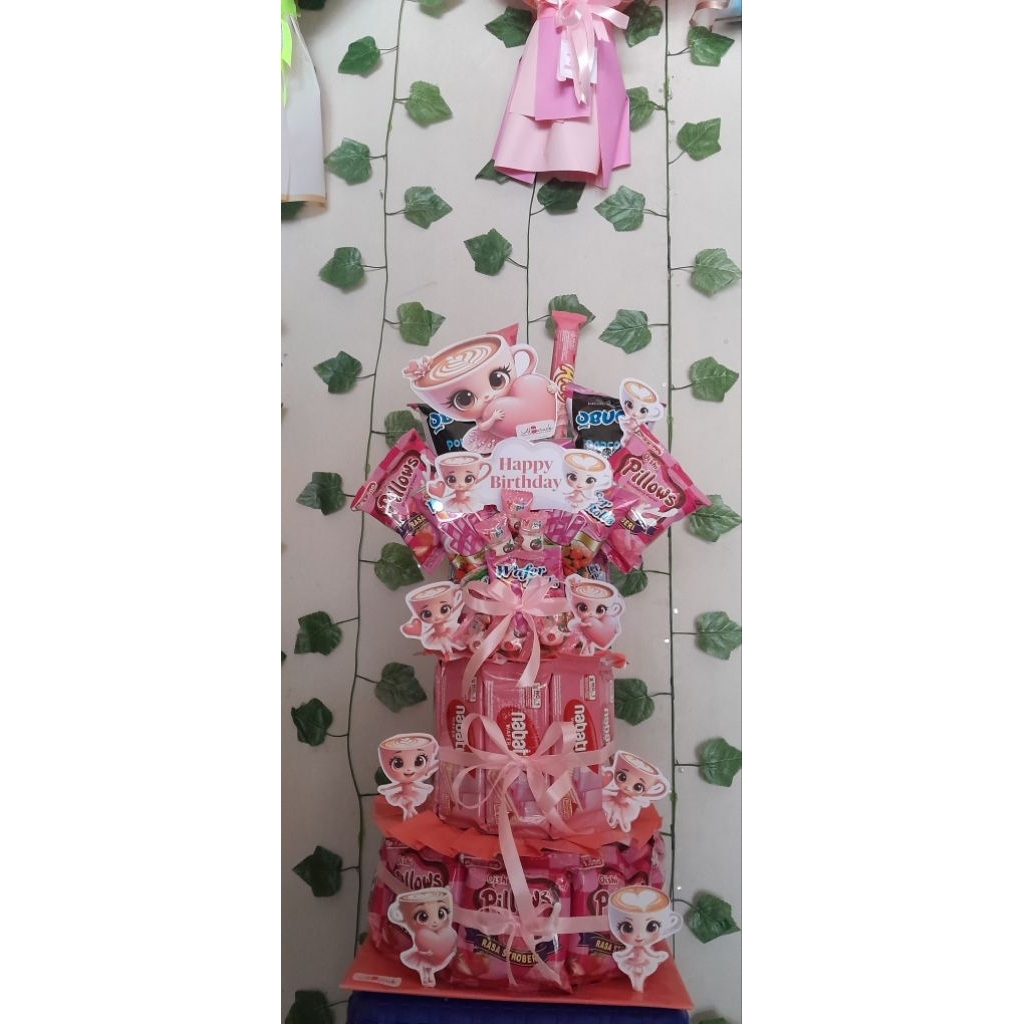 snack tower pink Ballerina viral ,Birthdaygift