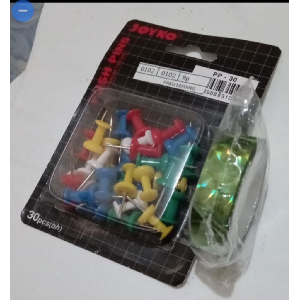 

paku mading 30pcs + isolatip kecil bling hijau