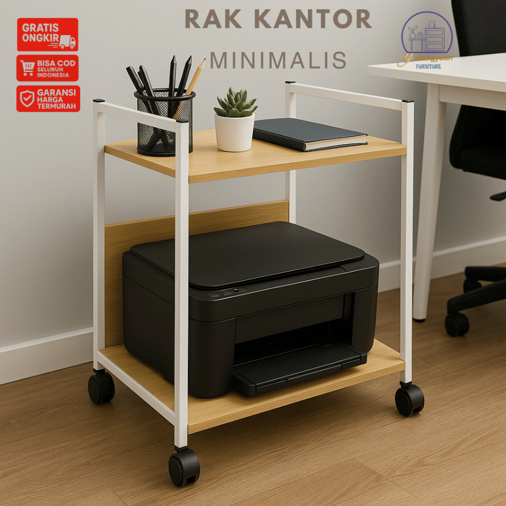 Rak Kantor Minimalis - Rak Kantor Multifungsi - Rak Printer - Rak CPU Komputer - Rak Penyimpanan