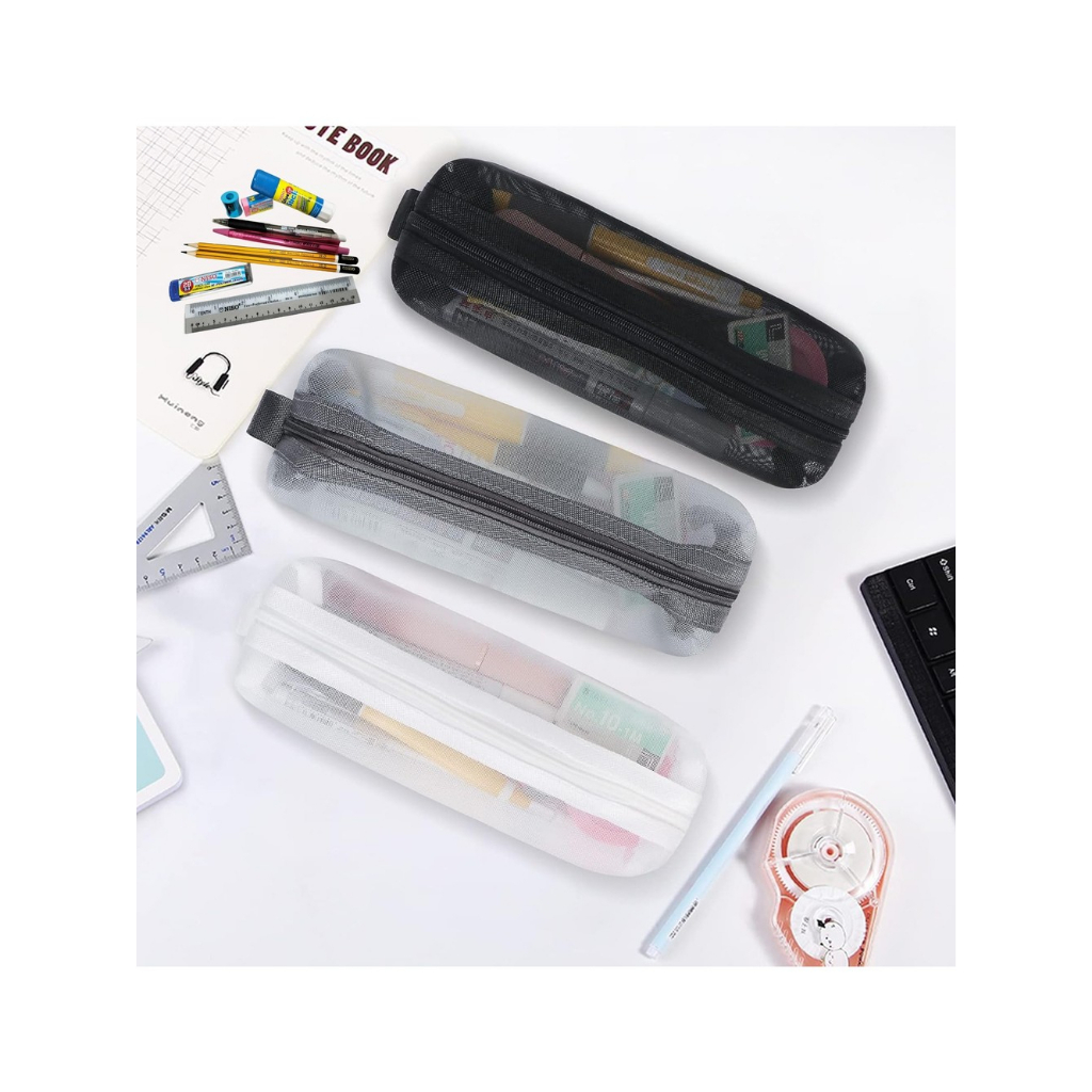 

Tempat Pensil Transparan / Simple Style Kosmetik Tas Penyimpanan Tas Pensil Transparan Pencil