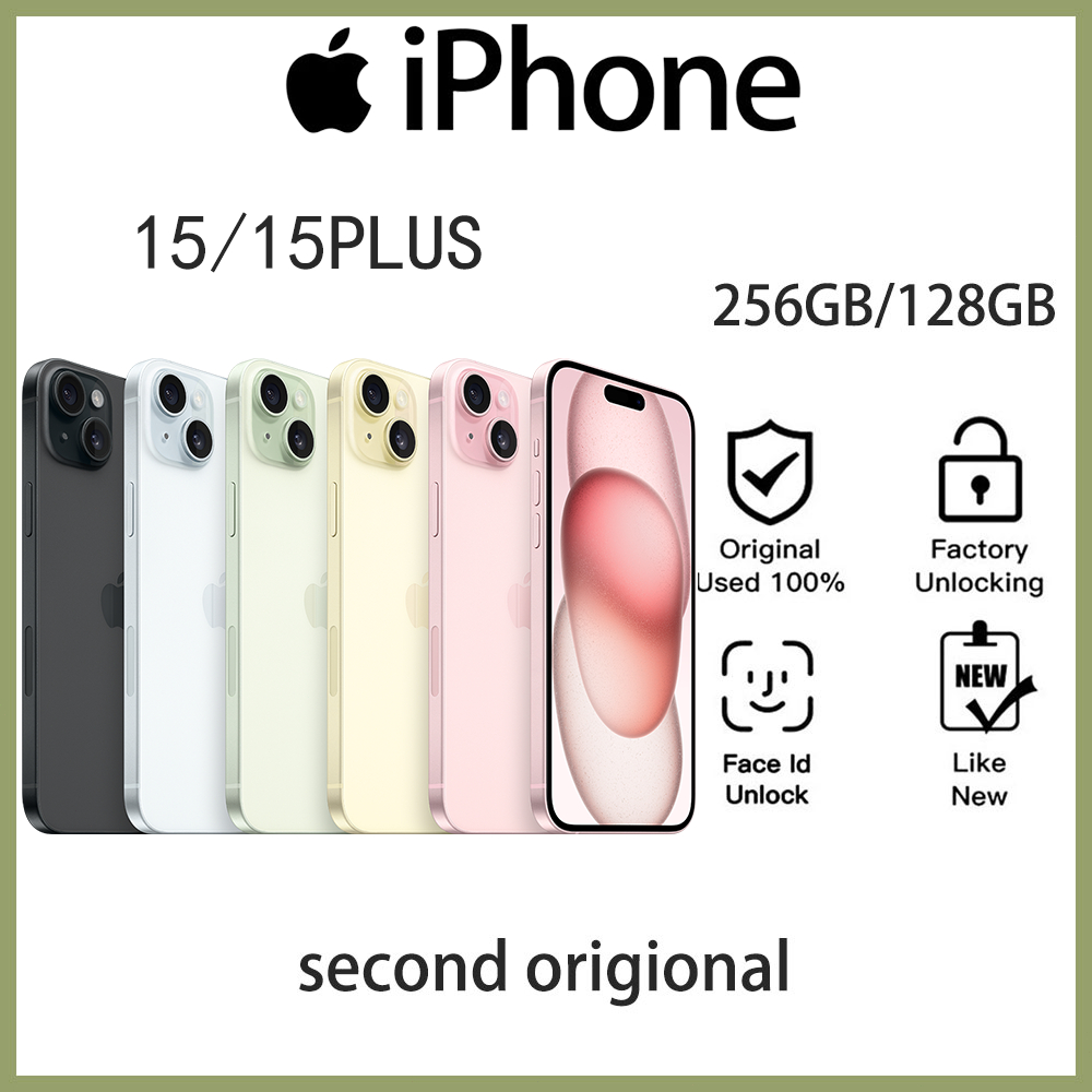 APPLE IPHONE15/15plus128GB  IP15 HP15PLUS100%Original Mulus Bergarasi second inter like new Good Con