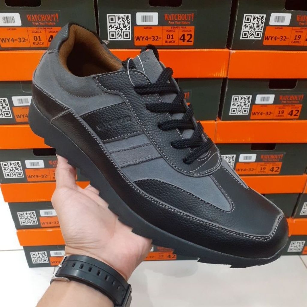 Sepatu WATCHOUT (KULIT) ✔️ Pria Terbaru 40- 43 (100% ORIGINAL)
