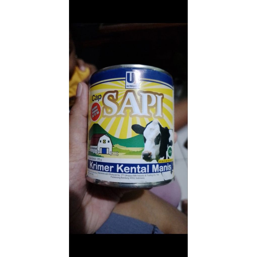 

ULTRA KALENG CREAMER PUTIH CAP SAPI / CREAMER CAP SAPI FULL CREAM/ ULTRA KALENG PUTIH CAP SAPI 375G
