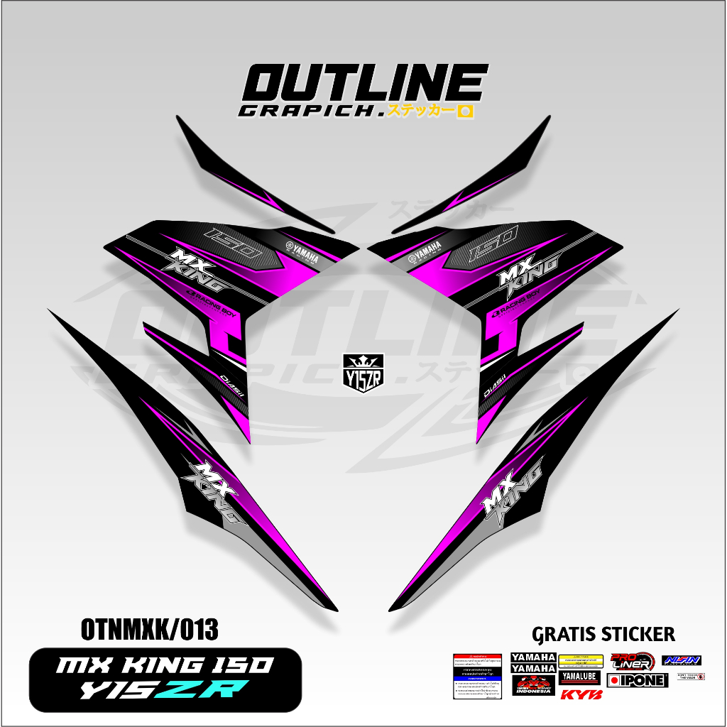 Striping MX King 150 Y15ZR Full Body | Cutting Sticker Motor Racing Variasi
