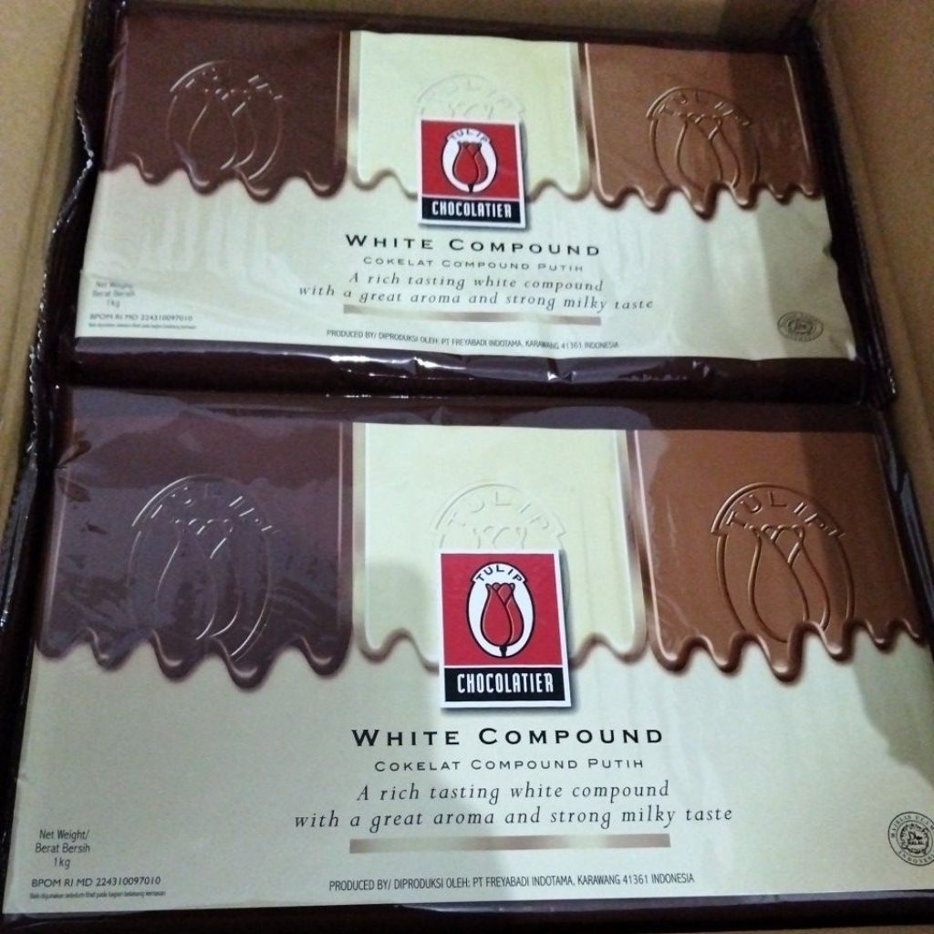 

Tulip White Compound Chocolate 1kg (exp April 2026)