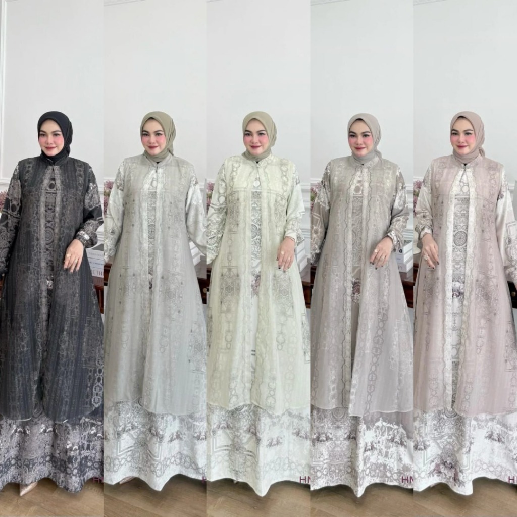 LuxuryFashion READY GAMIS DRESS WANITA SESHA NEW DRESS 2IN1 VOL 2 BY HMF LUXURY BEST SELLER