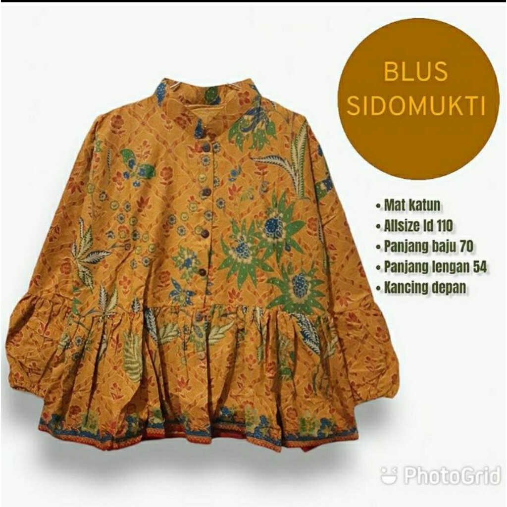 Blus Sidomukti Batik Solo Blus Batik Wanita