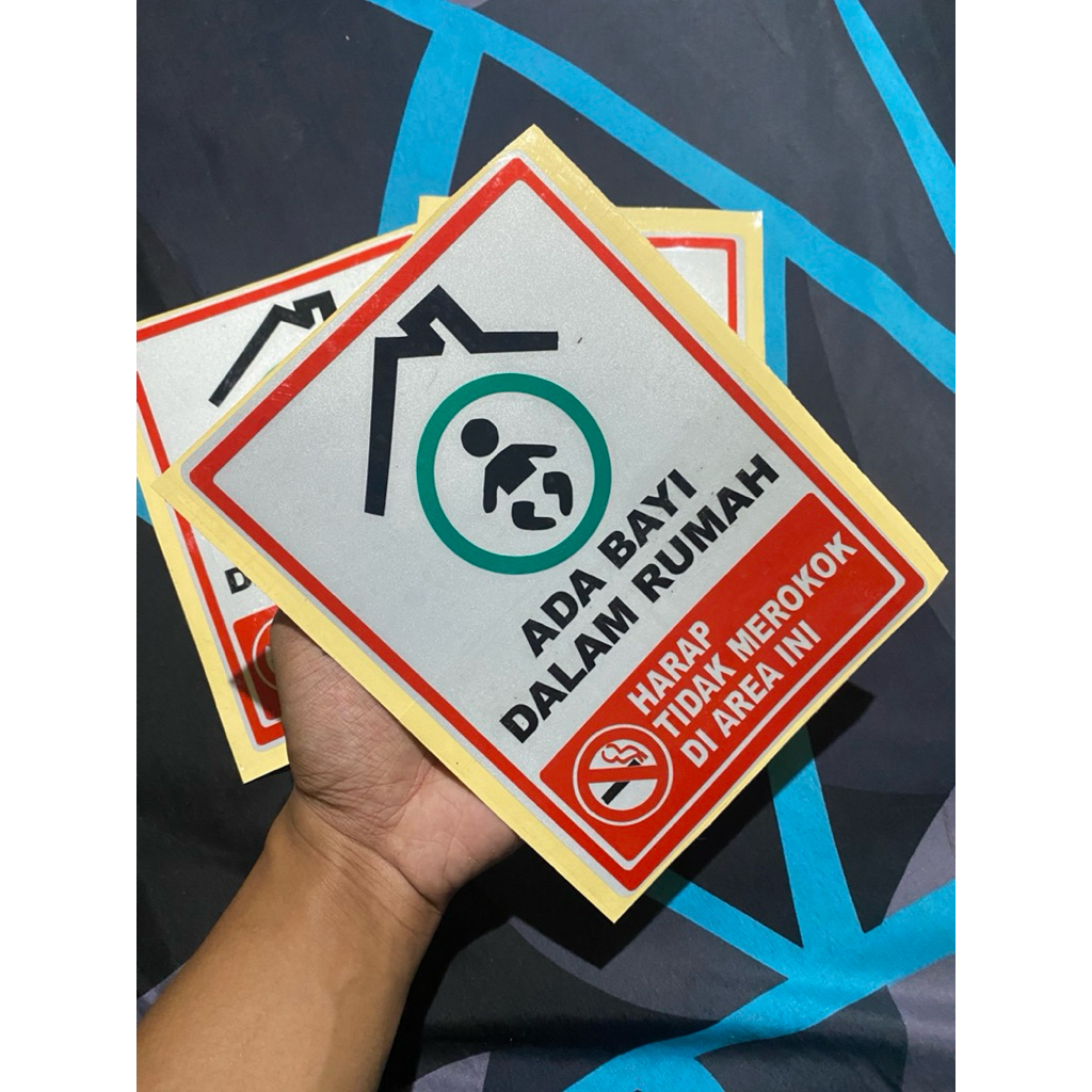 Stiker Cutting Dilarang merokok ada bayi dalam rumah