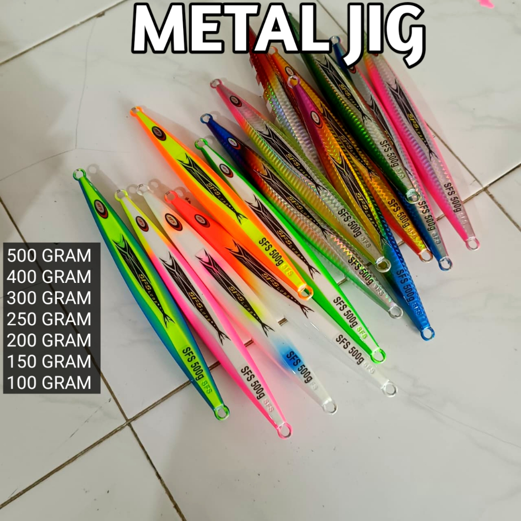METAL JIG 500 GRAM 400GRAM 300GRAM FUL GID UMPAN PANCING METAL JIG MICRO JIG METAL JIG ASSIST HOK ME
