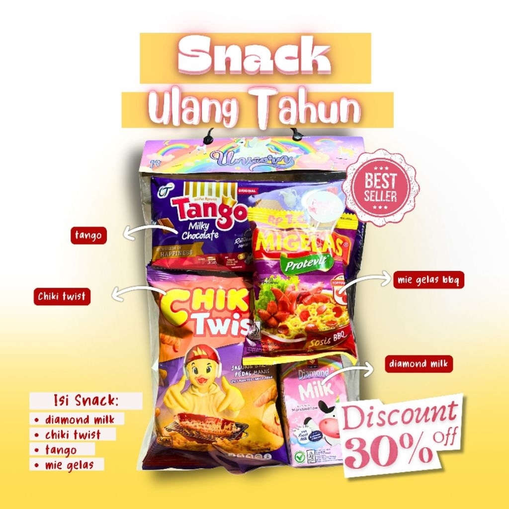 SNACK ULANG TAHUN ANAK TERMURAH DAN BERKUALITAS | DISKON 30% | SIAP KIRIM | SNACK ULANG TAHUN | MAKA
