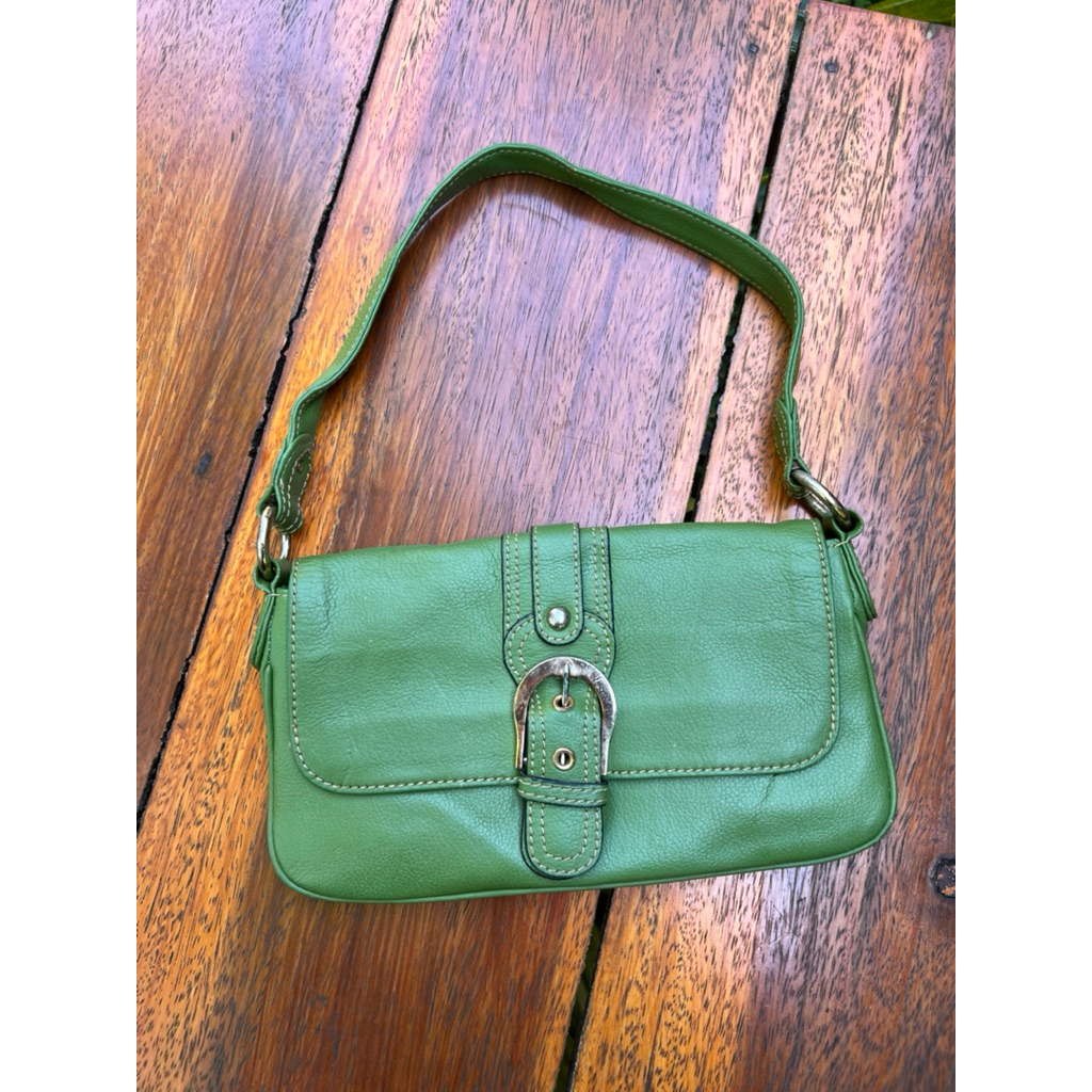 Tas Ketek Kulit Asli Wanita – Shoulder Bag Elegan Warna Hijau Vintage