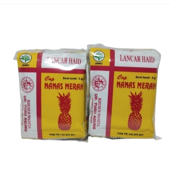 Jamu Pelancar Haid Cap Nanas Merah - Pelancar Haid Herbal