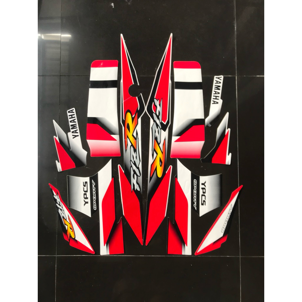 STRIPING STIKER FIZ R SPIRTY 2002 PUTIH MERAH