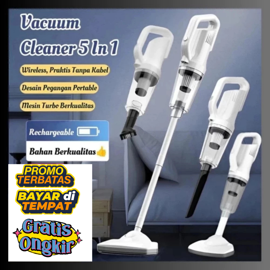 roseidstore - Vacuum Cleaner 5 In 1 / Penyedot Debu Rumah Dan Mobil / Vacuum Cleaner Handheld