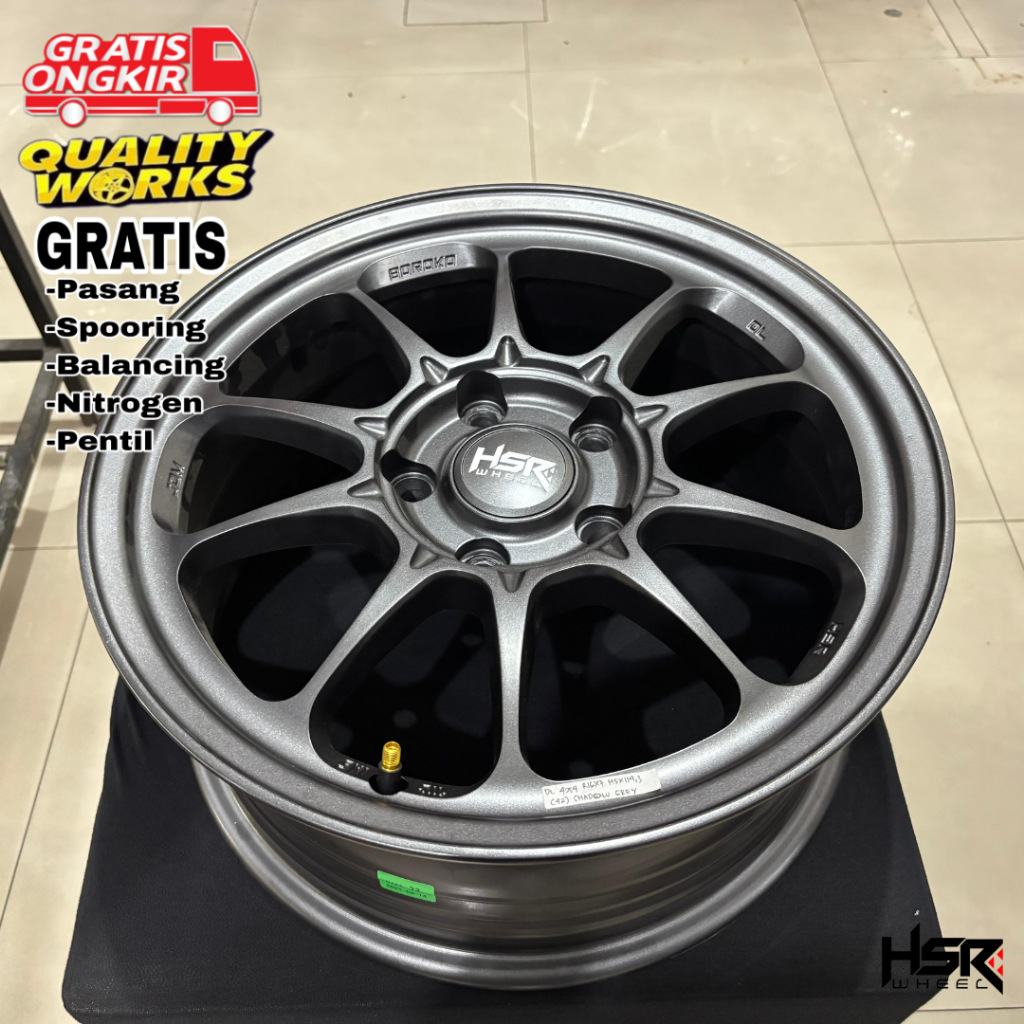 Velg Racing Mobil Xpander BRV Ring 16 Pnp Ban Standar, Velg HSR Wheel DL