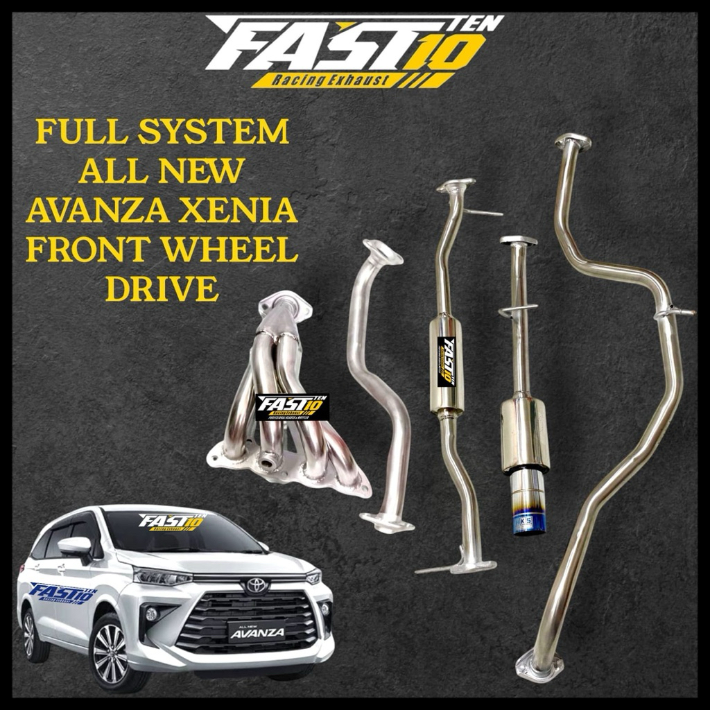 KNALPOT MOBIL AVANZA XENIA ALL NEW FWD FRONT WHEEL DRIVE PENGGERAK RODA DEPAN FULL SYSTEM PNP HKS SP